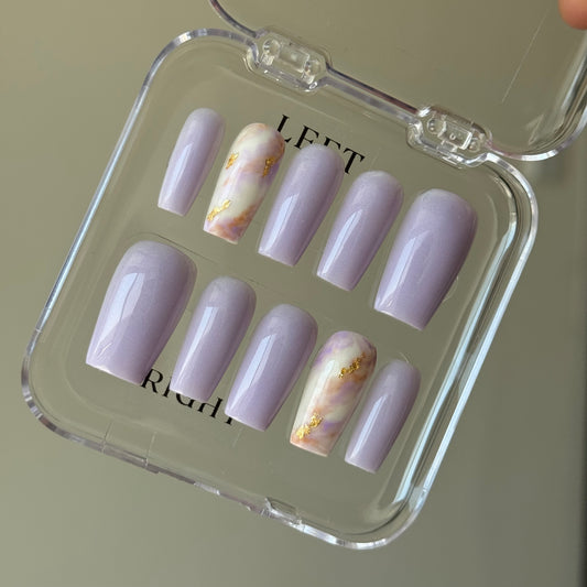 Plain with 2 marble nails