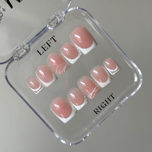 French set with glitter and 3d detailing