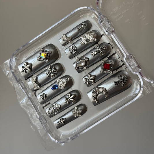 Silver set with charms