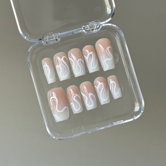 Ombre with swirls