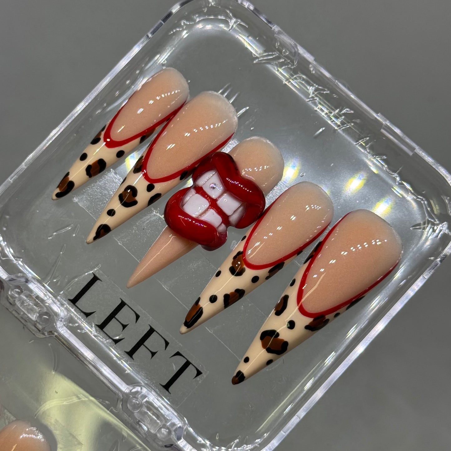 Leopard French set with 3D mouth
