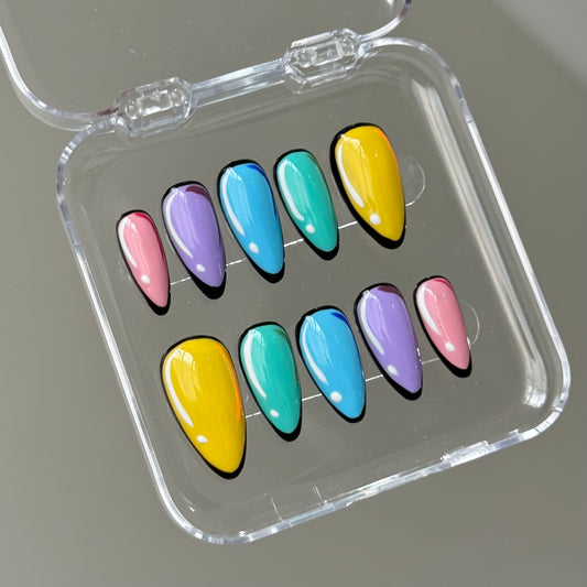 Multicoloured cartoon ser