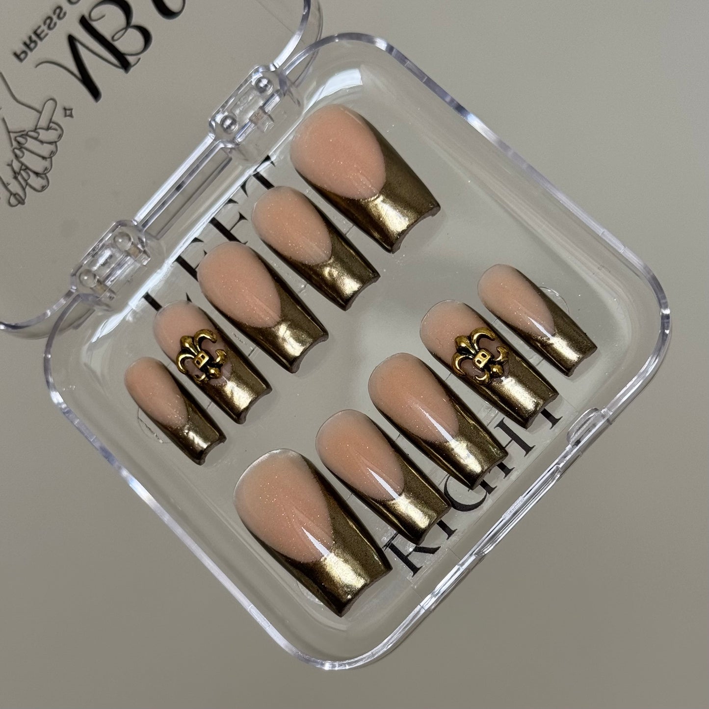 Gold French with 2 charms
