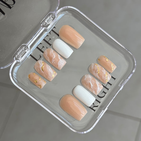Nude set with marble and gold detailing